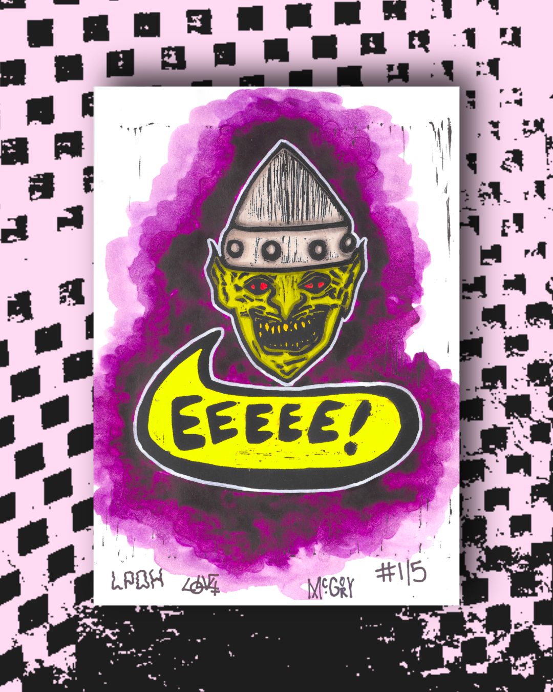 EEEEE! Linocut