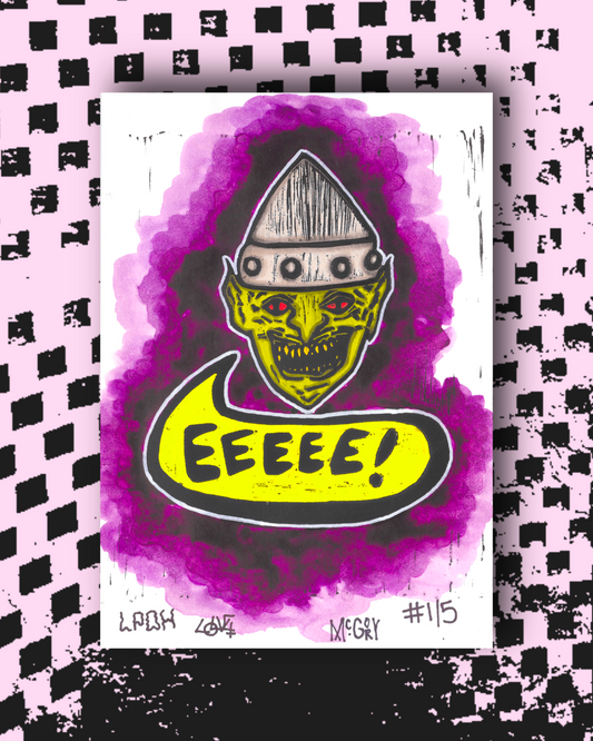 EEEEE! Linocut