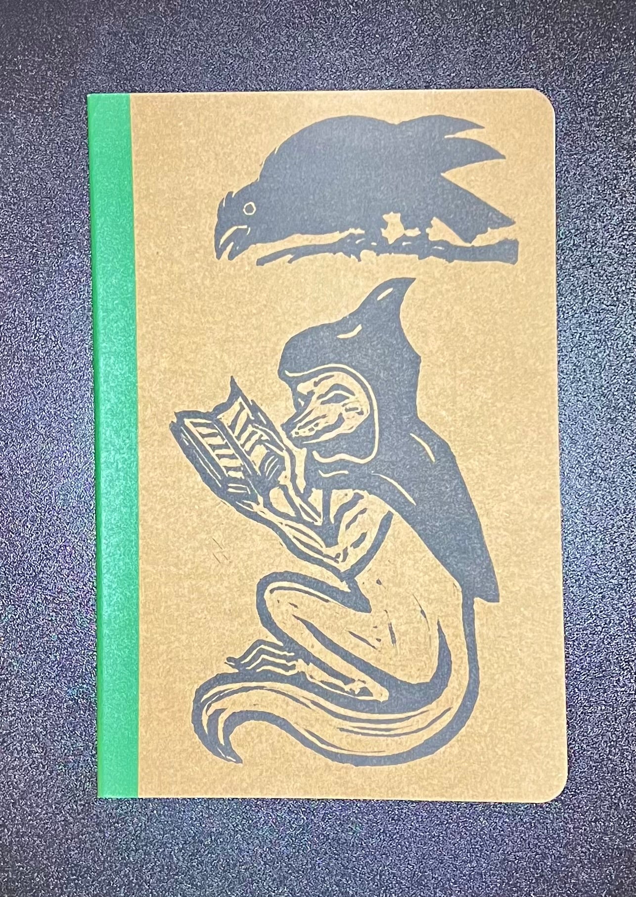 Crow and the Fox Linocut Notebook/Sketchbook
