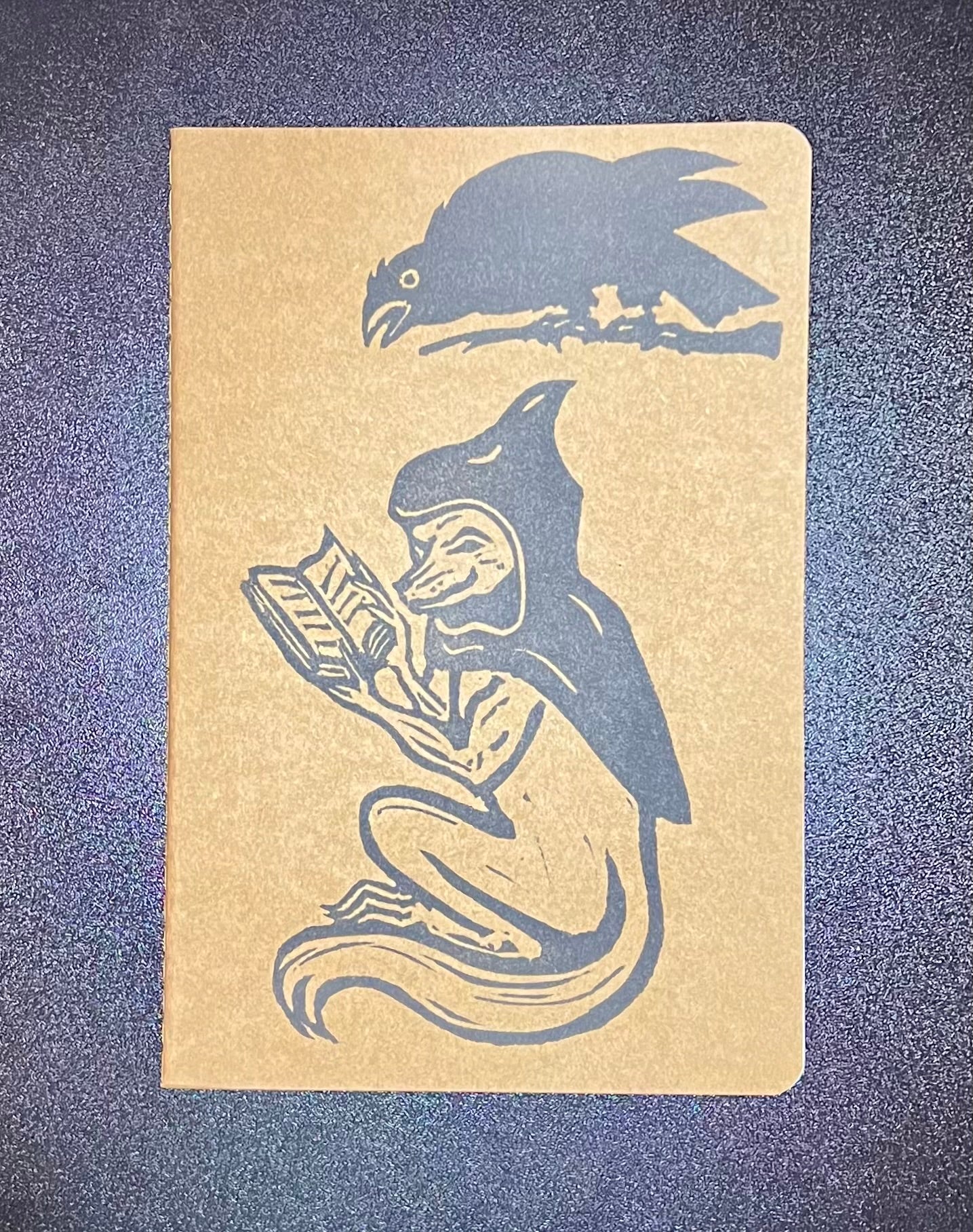 Crow and the Fox Linocut Notebook/Sketchbook