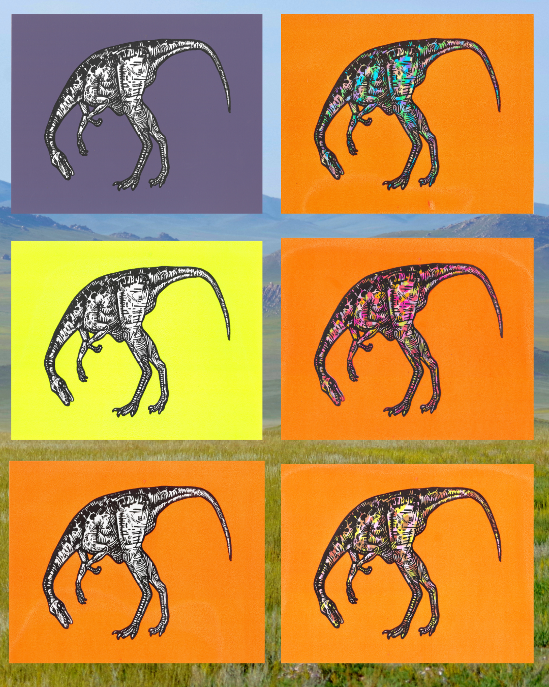 Archaeornithomimus Screen Print