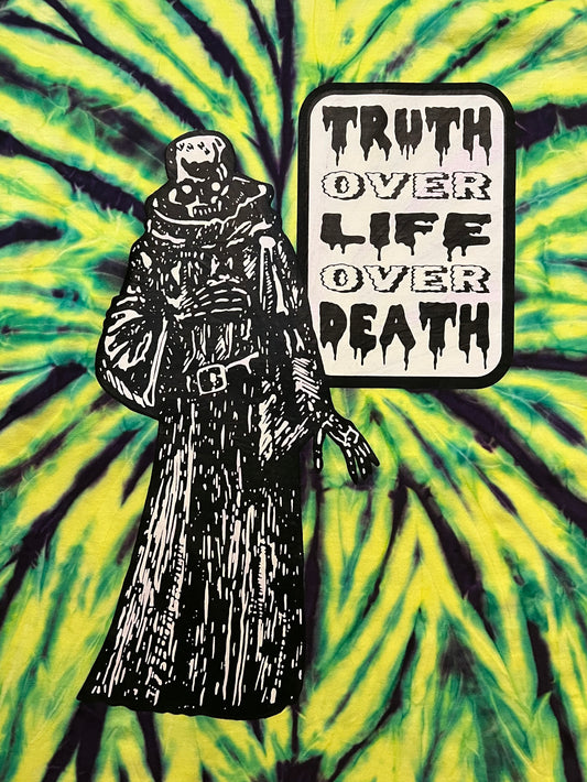 TRUTH SEEKER Screen Printed Tie-Dye Shirt